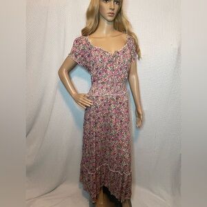 Old Navy floral Flowy maxi dress With Bunched Waist Size 2x brand new with tags
